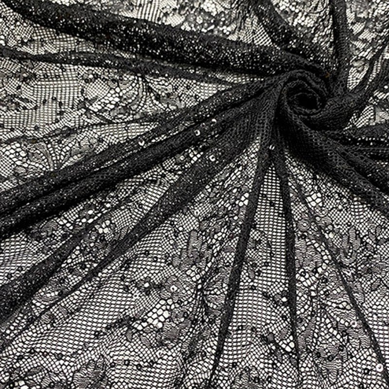 Lace Fabric Ditsy Floral Sequin Polyester for Women's Wear Wholesale S 8